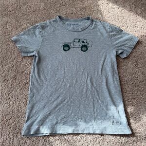 Life is Good Men's Favorite Passenger Textured Slub Tee small gray 100% cotton